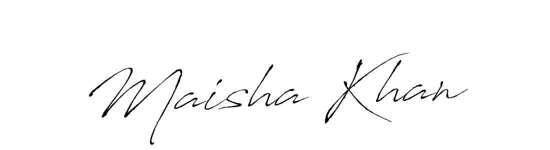 Design your own signature with our free online signature maker. With this signature software, you can create a handwritten (Antro_Vectra) signature for name Maisha Khan. Maisha Khan signature style 6 images and pictures png