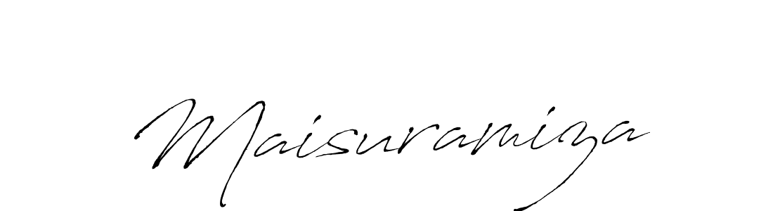 Design your own signature with our free online signature maker. With this signature software, you can create a handwritten (Antro_Vectra) signature for name Maisuramiza. Maisuramiza signature style 6 images and pictures png