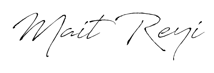Elevate your brand with a stunning Mait Reyi eSignature. The Antro_Vectra style provides a balanced, flowing aesthetic for everyday signing. Mait Reyi signature style 6 images and pictures png