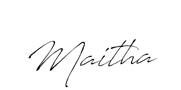 Design your own signature with our free online signature maker. With this signature software, you can create a handwritten (Antro_Vectra) signature for name Maitha. Maitha signature style 6 images and pictures png