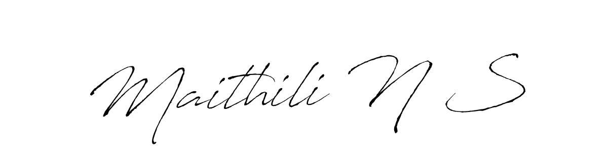 It looks lik you need a new signature style for name Maithili N S. Design unique handwritten (Antro_Vectra) signature with our free signature maker in just a few clicks. Maithili N S signature style 6 images and pictures png