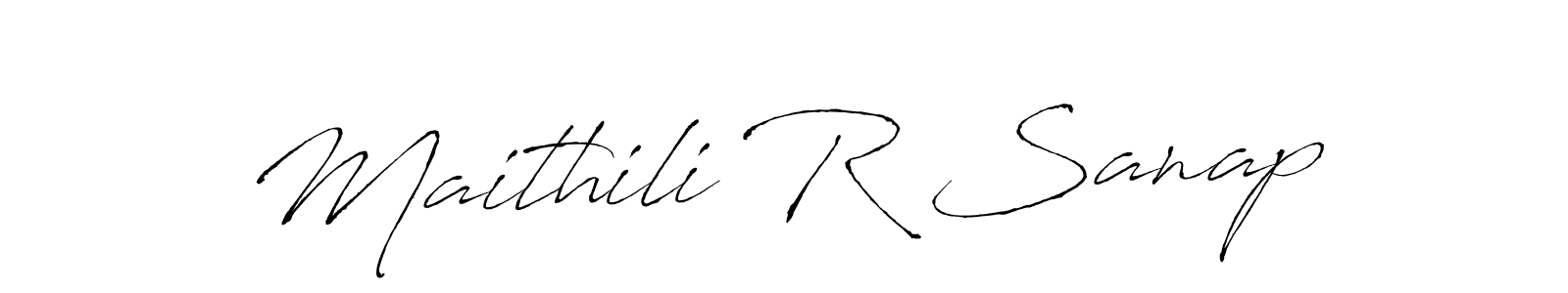 You should practise on your own different ways (Antro_Vectra) to write your name (Maithili R Sanap) in signature. don't let someone else do it for you. Maithili R Sanap signature style 6 images and pictures png