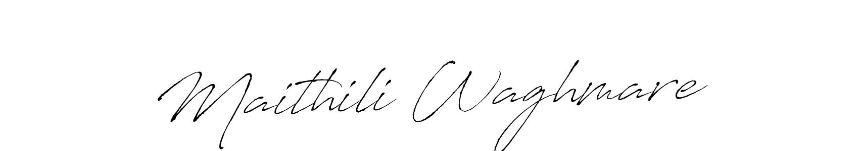 Make a beautiful signature design for name Maithili Waghmare. With this signature (Antro_Vectra) style, you can create a handwritten signature for free. Maithili Waghmare signature style 6 images and pictures png