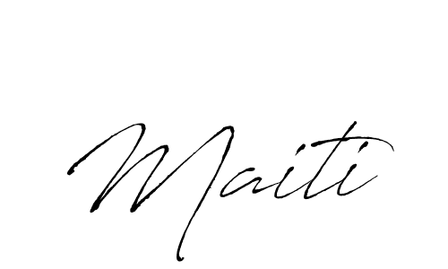 Make a beautiful signature design for name Maiti. With this signature (Antro_Vectra) style, you can create a handwritten signature for free. Maiti signature style 6 images and pictures png