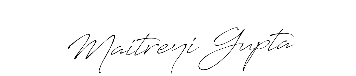 Create a beautiful signature design for name Maitreyi Gupta. With this signature (Antro_Vectra) fonts, you can make a handwritten signature for free. Maitreyi Gupta signature style 6 images and pictures png