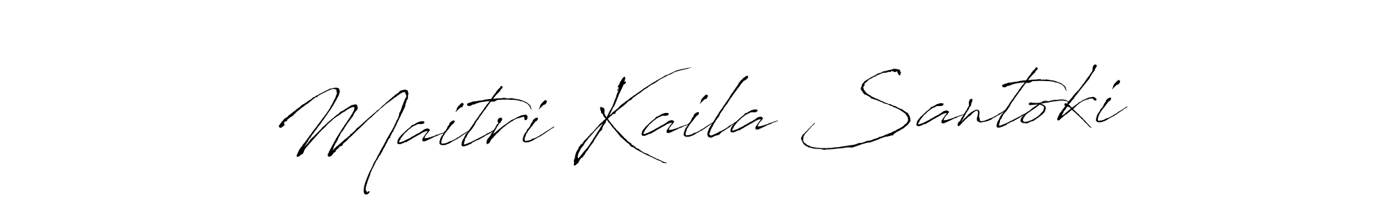 Design your own signature with our free online signature maker. With this signature software, you can create a handwritten (Antro_Vectra) signature for name Maitri Kaila Santoki. Maitri Kaila Santoki signature style 6 images and pictures png