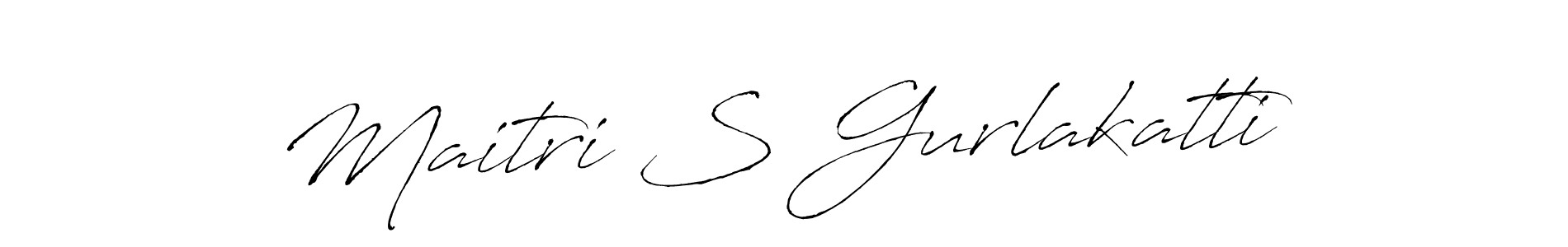 Maitri S Gurlakatti stylish signature style. Best Handwritten Sign (Antro_Vectra) for my name. Handwritten Signature Collection Ideas for my name Maitri S Gurlakatti. Maitri S Gurlakatti signature style 6 images and pictures png