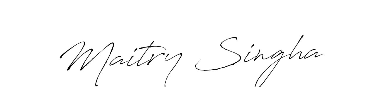 Create a beautiful signature design for name Maitry Singha. With this signature (Antro_Vectra) fonts, you can make a handwritten signature for free. Maitry Singha signature style 6 images and pictures png