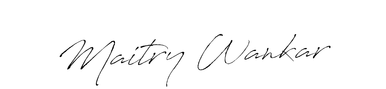 Use a signature maker to create a handwritten signature online. With this signature software, you can design (Antro_Vectra) your own signature for name Maitry Wankar. Maitry Wankar signature style 6 images and pictures png