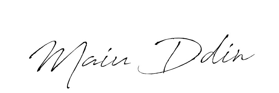 Design your own signature with our free online signature maker. With this signature software, you can create a handwritten (Antro_Vectra) signature for name Maiu Ddin. Maiu Ddin signature style 6 images and pictures png