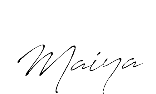 Design your own signature with our free online signature maker. With this signature software, you can create a handwritten (Antro_Vectra) signature for name Maiya. Maiya signature style 6 images and pictures png