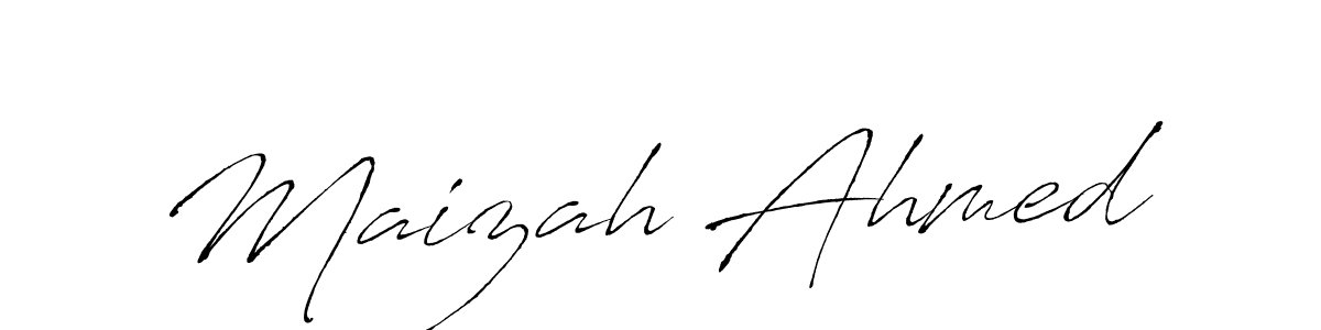 You should practise on your own different ways (Antro_Vectra) to write your name (Maizah Ahmed) in signature. don't let someone else do it for you. Maizah Ahmed signature style 6 images and pictures png