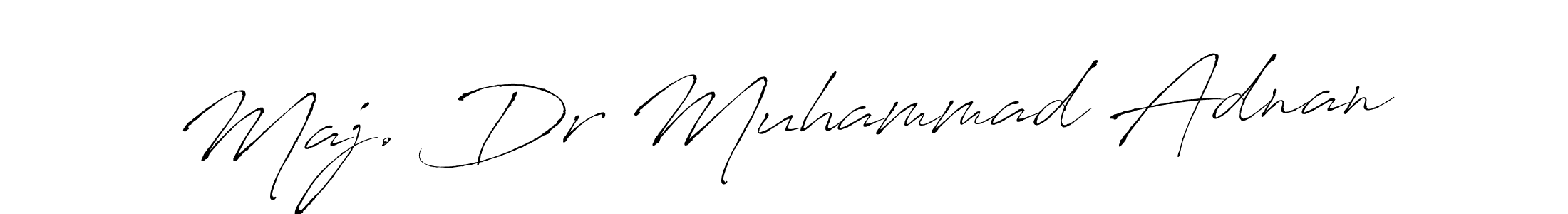 How to make Maj. Dr Muhammad Adnan signature? Antro_Vectra is a professional autograph style. Create handwritten signature for Maj. Dr Muhammad Adnan name. Maj. Dr Muhammad Adnan signature style 6 images and pictures png