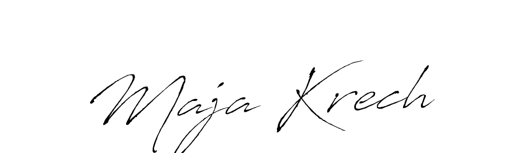 Make a beautiful signature design for name Maja Krech. With this signature (Antro_Vectra) style, you can create a handwritten signature for free. Maja Krech signature style 6 images and pictures png