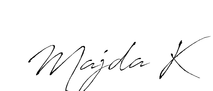 Similarly Antro_Vectra is the best handwritten signature design. Signature creator online .You can use it as an online autograph creator for name Majda K. Majda K signature style 6 images and pictures png