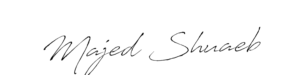 How to make Majed Shuaeb name signature. Use Antro_Vectra style for creating short signs online. This is the latest handwritten sign. Majed Shuaeb signature style 6 images and pictures png