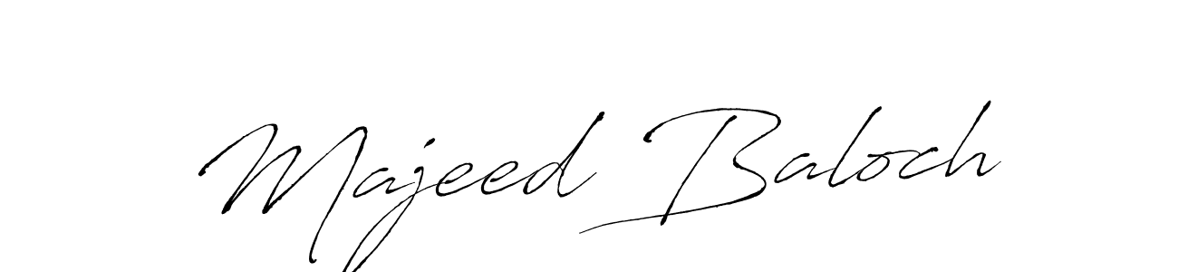 Make a beautiful signature design for name Majeed Baloch. With this signature (Antro_Vectra) style, you can create a handwritten signature for free. Majeed Baloch signature style 6 images and pictures png