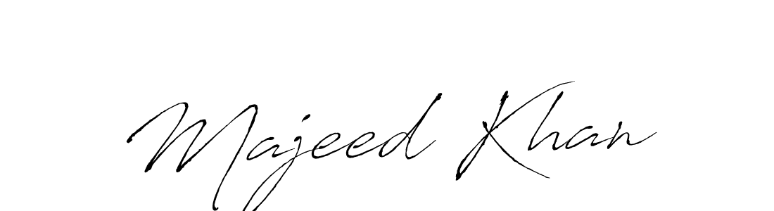 Make a beautiful signature design for name Majeed Khan. With this signature (Antro_Vectra) style, you can create a handwritten signature for free. Majeed Khan signature style 6 images and pictures png