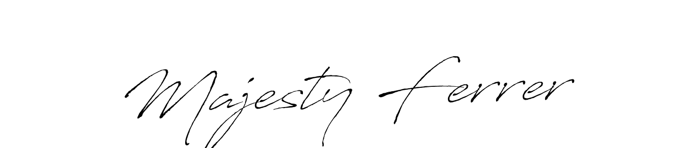 You should practise on your own different ways (Antro_Vectra) to write your name (Majesty Ferrer) in signature. don't let someone else do it for you. Majesty Ferrer signature style 6 images and pictures png