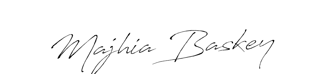 The best way (Antro_Vectra) to make a short signature is to pick only two or three words in your name. The name Majhia Baskey include a total of six letters. For converting this name. Majhia Baskey signature style 6 images and pictures png