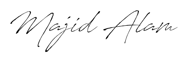 Designed for modern professionals: Majid Alam name signature crafted with Antro_Vectra script. Ready for digital PDF workflows. Majid Alam signature style 6 images and pictures png
