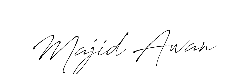 Design your own signature with our free online signature maker. With this signature software, you can create a handwritten (Antro_Vectra) signature for name Majid Awan. Majid Awan signature style 6 images and pictures png