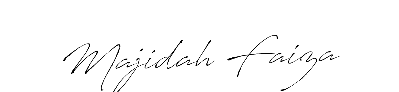 The best way (Antro_Vectra) to make a short signature is to pick only two or three words in your name. The name Majidah Faiza include a total of six letters. For converting this name. Majidah Faiza signature style 6 images and pictures png