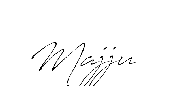 The best way (Antro_Vectra) to make a short signature is to pick only two or three words in your name. The name Majju  include a total of six letters. For converting this name. Majju  signature style 6 images and pictures png