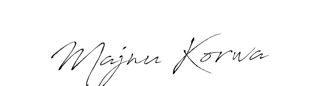 How to make Majnu Korwa name signature. Use Antro_Vectra style for creating short signs online. This is the latest handwritten sign. Majnu Korwa signature style 6 images and pictures png