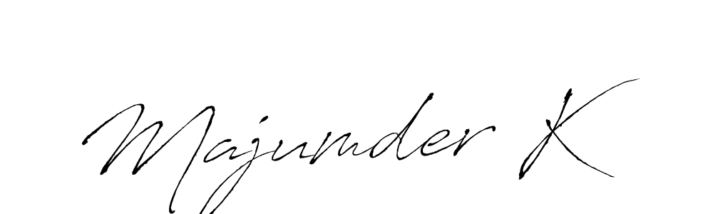 How to make Majumder K signature? Antro_Vectra is a professional autograph style. Create handwritten signature for Majumder K name. Majumder K signature style 6 images and pictures png