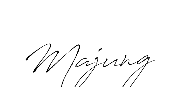 Design your own signature with our free online signature maker. With this signature software, you can create a handwritten (Antro_Vectra) signature for name Majung. Majung signature style 6 images and pictures png