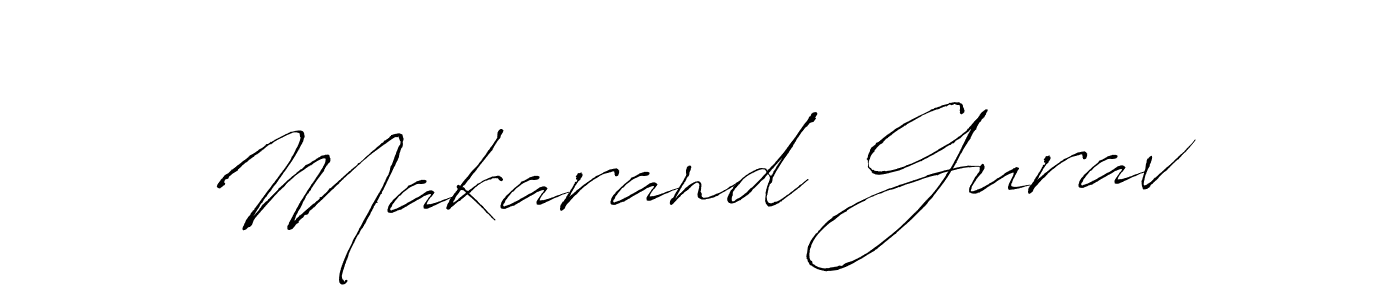 How to make Makarand Gurav name signature. Use Antro_Vectra style for creating short signs online. This is the latest handwritten sign. Makarand Gurav signature style 6 images and pictures png