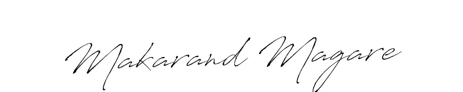 Create a beautiful signature design for name Makarand Magare. With this signature (Antro_Vectra) fonts, you can make a handwritten signature for free. Makarand Magare signature style 6 images and pictures png