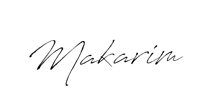 Design your own signature with our free online signature maker. With this signature software, you can create a handwritten (Antro_Vectra) signature for name Makarim. Makarim signature style 6 images and pictures png