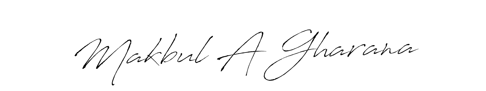 Makbul A Gharana stylish signature style. Best Handwritten Sign (Antro_Vectra) for my name. Handwritten Signature Collection Ideas for my name Makbul A Gharana. Makbul A Gharana signature style 6 images and pictures png