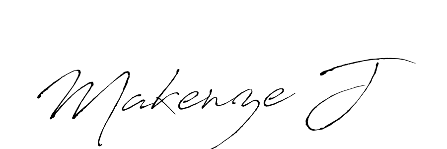 Create a beautiful signature design for name Makenze J. With this signature (Antro_Vectra) fonts, you can make a handwritten signature for free. Makenze J signature style 6 images and pictures png