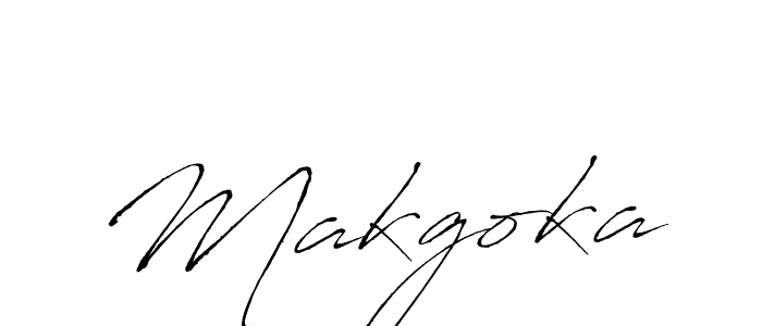 Use a signature maker to create a handwritten signature online. With this signature software, you can design (Antro_Vectra) your own signature for name Makgoka. Makgoka signature style 6 images and pictures png