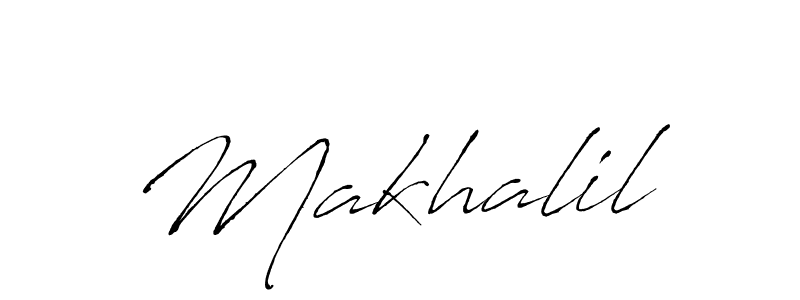 Create a beautiful signature design for name Makhalil. With this signature (Antro_Vectra) fonts, you can make a handwritten signature for free. Makhalil signature style 6 images and pictures png