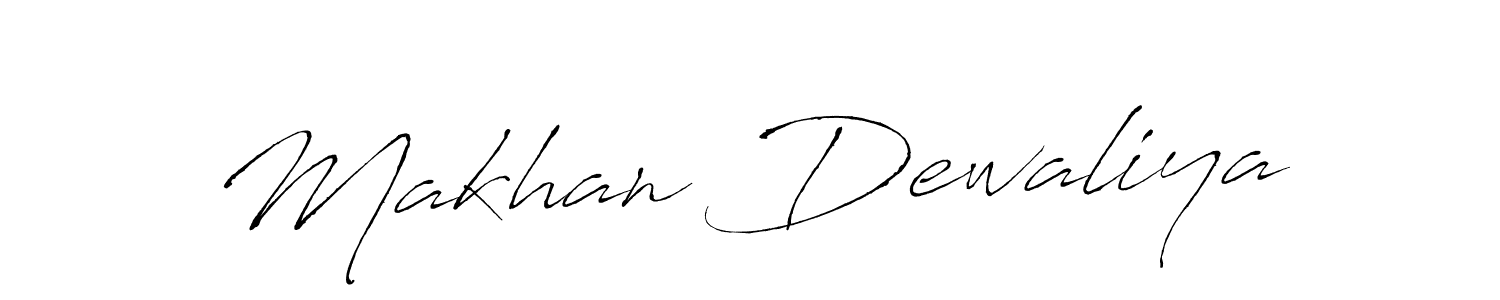 How to make Makhan Dewaliya name signature. Use Antro_Vectra style for creating short signs online. This is the latest handwritten sign. Makhan Dewaliya signature style 6 images and pictures png