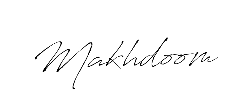 Create a beautiful signature design for name Makhdoom. With this signature (Antro_Vectra) fonts, you can make a handwritten signature for free. Makhdoom signature style 6 images and pictures png