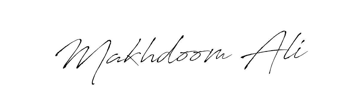 How to make Makhdoom Ali name signature. Use Antro_Vectra style for creating short signs online. This is the latest handwritten sign. Makhdoom Ali signature style 6 images and pictures png