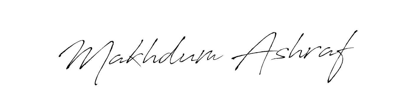 Makhdum Ashraf stylish signature style. Best Handwritten Sign (Antro_Vectra) for my name. Handwritten Signature Collection Ideas for my name Makhdum Ashraf. Makhdum Ashraf signature style 6 images and pictures png