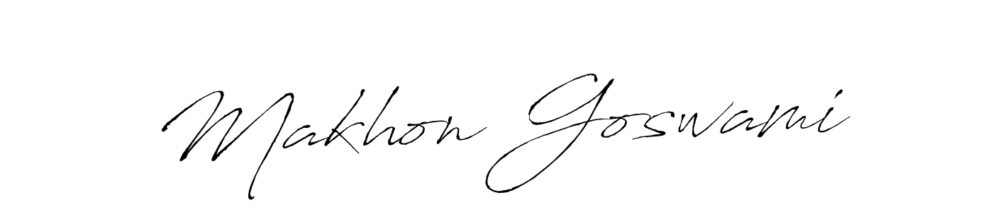 Antro_Vectra is a professional signature style that is perfect for those who want to add a touch of class to their signature. It is also a great choice for those who want to make their signature more unique. Get Makhon Goswami name to fancy signature for free. Makhon Goswami signature style 6 images and pictures png