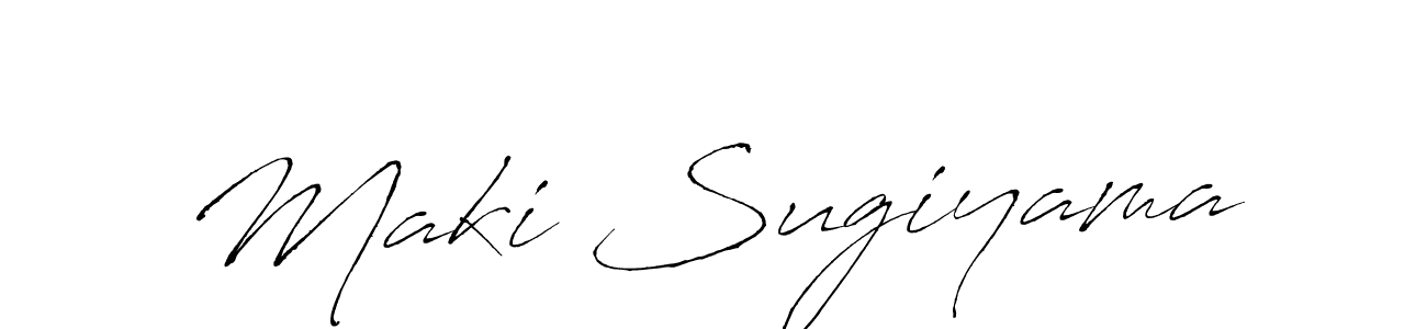 Make a beautiful signature design for name Maki Sugiyama. With this signature (Antro_Vectra) style, you can create a handwritten signature for free. Maki Sugiyama signature style 6 images and pictures png