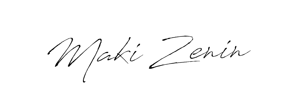Use a signature maker to create a handwritten signature online. With this signature software, you can design (Antro_Vectra) your own signature for name Maki Zenin. Maki Zenin signature style 6 images and pictures png