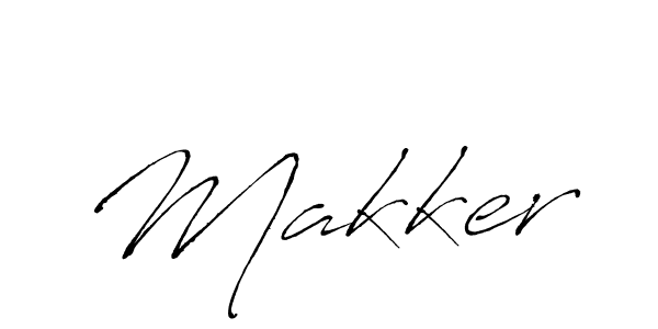 Create a beautiful signature design for name Makker. With this signature (Antro_Vectra) fonts, you can make a handwritten signature for free. Makker signature style 6 images and pictures png