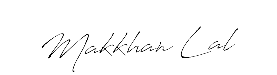 Design your own signature with our free online signature maker. With this signature software, you can create a handwritten (Antro_Vectra) signature for name Makkhan Lal. Makkhan Lal signature style 6 images and pictures png