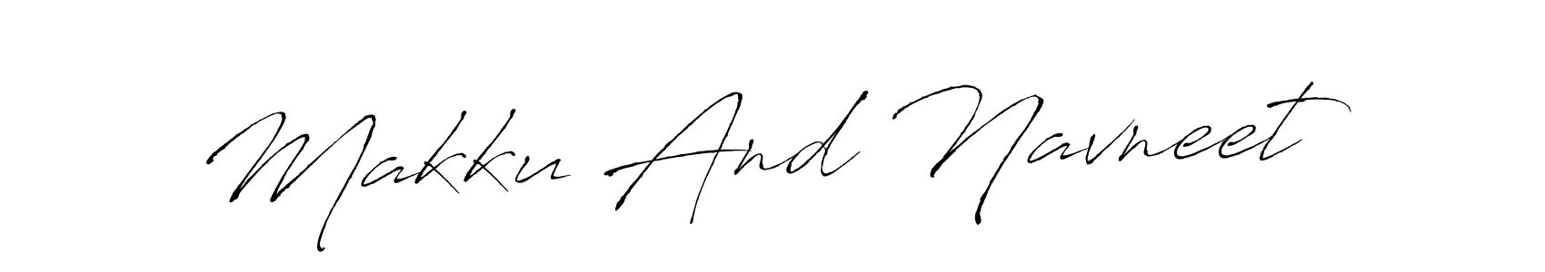 Similarly Antro_Vectra is the best handwritten signature design. Signature creator online .You can use it as an online autograph creator for name Makku And Navneet. Makku And Navneet signature style 6 images and pictures png