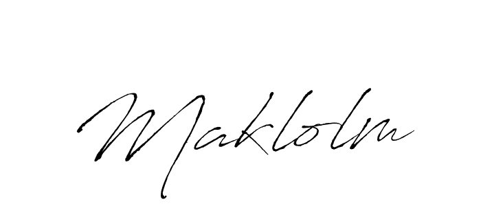 Create a beautiful signature design for name Maklolm. With this signature (Antro_Vectra) fonts, you can make a handwritten signature for free. Maklolm signature style 6 images and pictures png