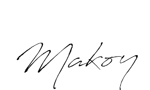 Design your own signature with our free online signature maker. With this signature software, you can create a handwritten (Antro_Vectra) signature for name Makoy. Makoy signature style 6 images and pictures png
